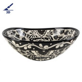 Serena Prima - Ceramic washbasin decorated with relief