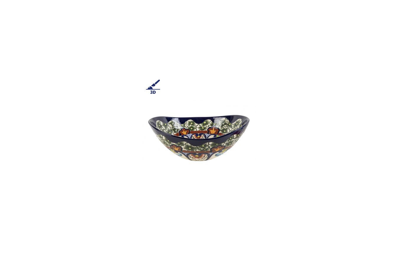 Juanetta Prima - Countertop washbasin decorated with relief