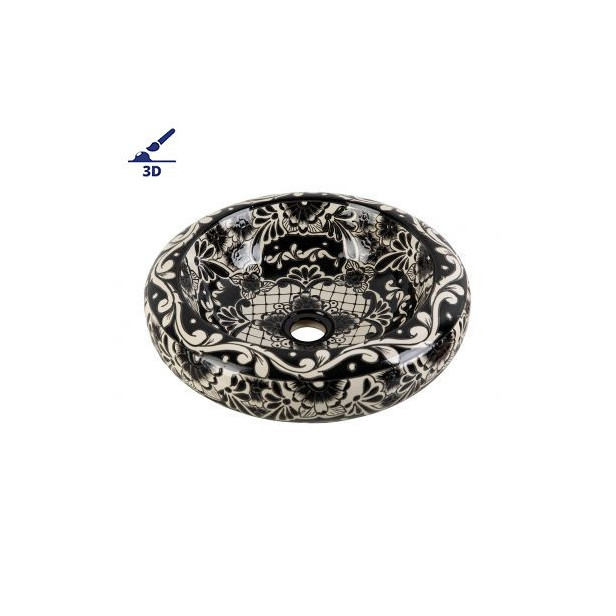 Serena Prima - Mexican washbasin decorated with relief