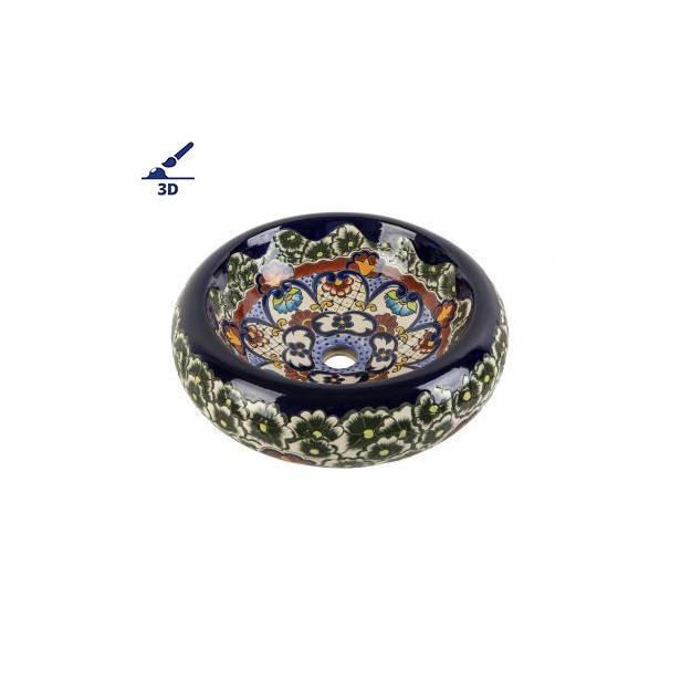Juanetta Prima - Ceramic washbasin with a raised pattern