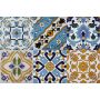 Doria - patchwork of ceramic tiles 15x15 cm, 24 tiles per box ( 0,5m2 )