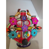Candelabro Aves - Tree of Life with Birds - height 15 x 14 cm