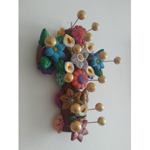 Cruz con Flores - krzyż z Meksyku - wys. 20 cm