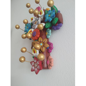 Cruz con Flores - krzyż z Meksyku - wys. 20 cm