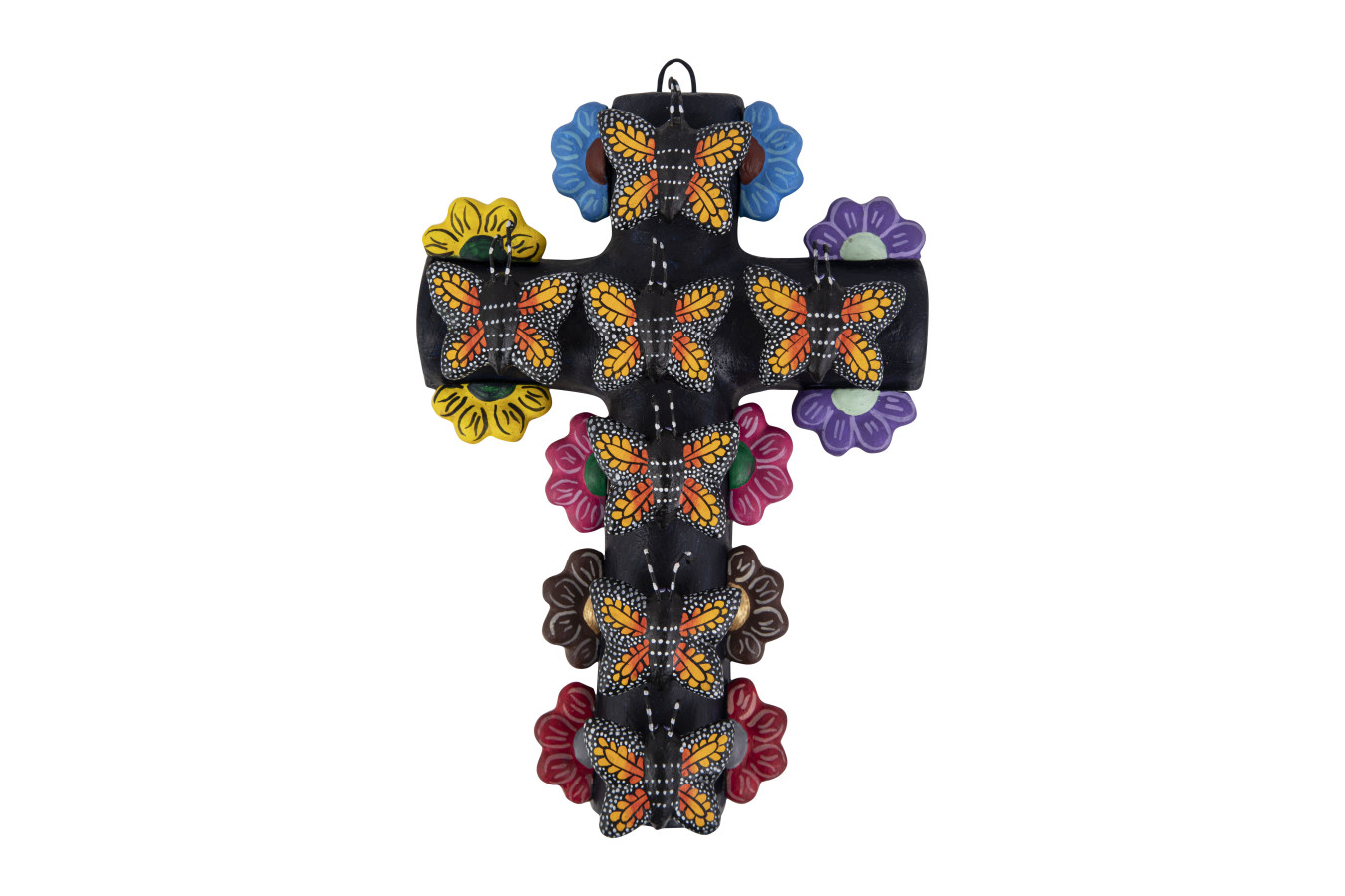 Cruz mariposa - Cross with butterflies, folk art from Mexico