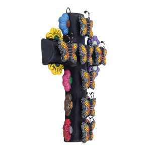 Cruz mariposa - Cross with butterflies, folk art from Mexico