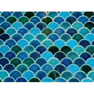 Fish scale mosaic tiles - Marlin