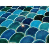 Fish scale mosaic tiles - Marlin