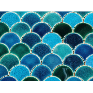 Fish scale mosaic tiles - Marlin