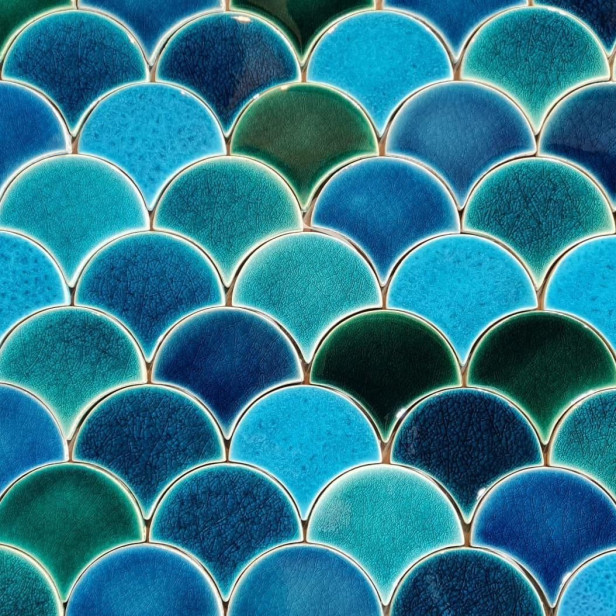 Fish scale mosaic tiles - Marlin