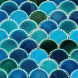 Fish scale mosaic tiles - Marlin