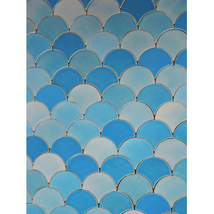 Glacier Mountain - Fish Scale mosaic tiles