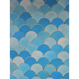 Glacier Mountain - Fish Scale mosaic tiles