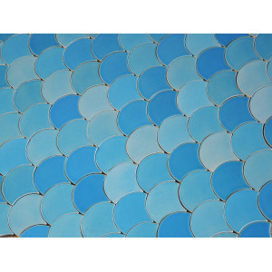 Glacier Mountain - Fish Scale mosaic tiles