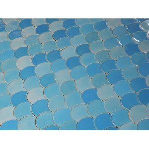 Glacier Mountain - Fish Scale mosaic tiles