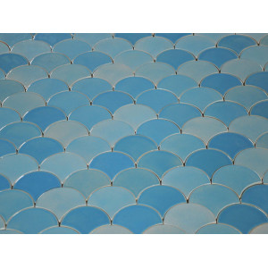 Glacier Mountain - Fish Scale mosaic tiles