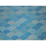 Glacier Mountain - Fish Scale mosaic tiles