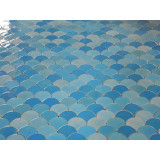 Glacier Mountain - Fish Scale mosaic tiles