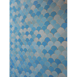 Glacier Mountain - Fish Scale mosaic tiles