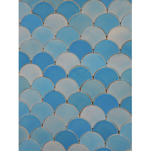 Glacier Mountain - Fish Scale mosaic tiles