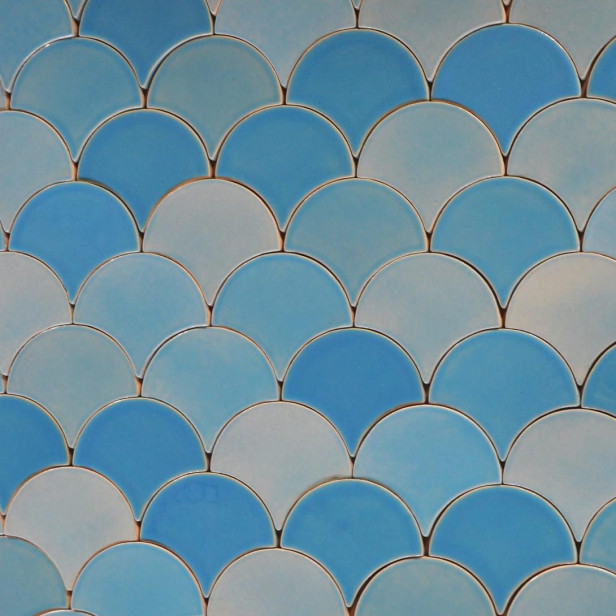 Glacier Mountain - Fish Scale mosaic tiles