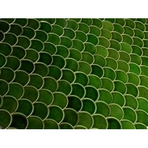Forest Moss - Green Fish Scale Tiles