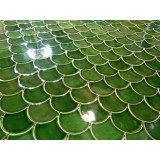 Forest Moss - Green Fish Scale Tiles