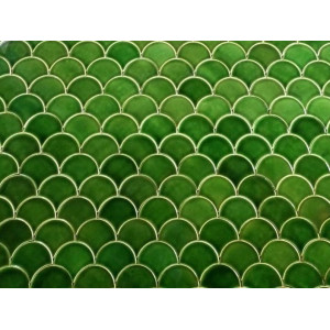 Forest Moss - Green Fish Scale Tiles