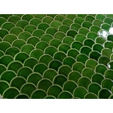 Forest Moss - Green Fish Scale Tiles