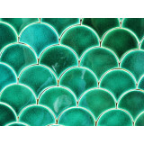 Sea green - Fish scale green tiles