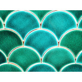Sea green - Fish scale green tiles