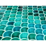 Sea green - Fish scale green tiles