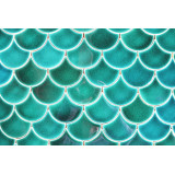 Sea green - Fish scale green tiles