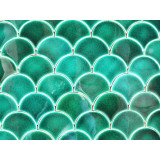 Sea green - Fish scale green tiles