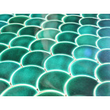 Sea green - Fish scale green tiles