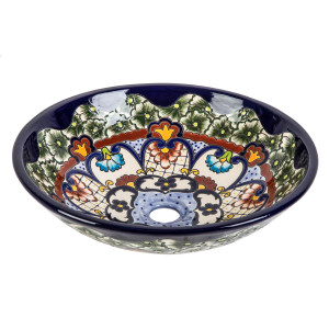 Juanetta prima - Mexican vessel sink with relief patterns