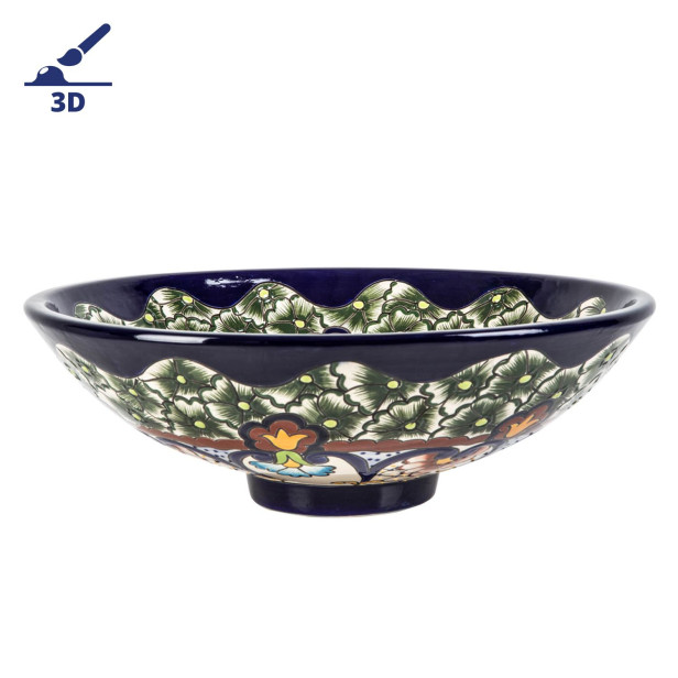 Juanetta prima - Mexican vessel sink with relief patterns