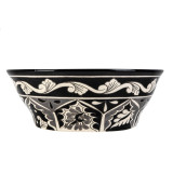 Atalaya prima - black Mexican sink with relief patterns