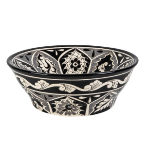 Atalaya prima - black Mexican sink with relief patterns