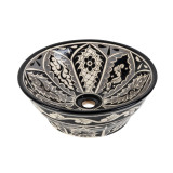 Atalaya prima - black Mexican sink with relief patterns