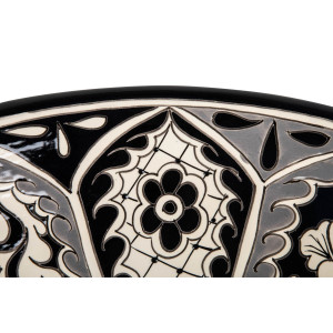 Atalaya prima - black Mexican sink with relief patterns