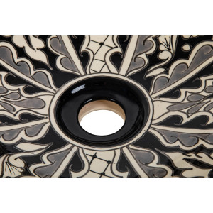 Atalaya prima - black Mexican sink with relief patterns