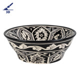 Atalaya prima - black Mexican sink with relief patterns