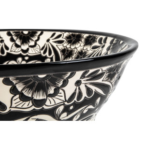 Serena prima -  tall vessel sink with relief patterns