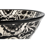 Serena prima -  tall vessel sink with relief patterns