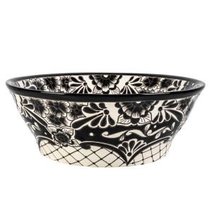 Serena prima -  tall vessel sink with relief patterns