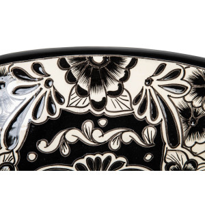 Serena prima -  tall vessel sink with relief patterns