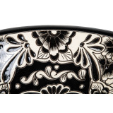 Serena prima -  tall vessel sink with relief patterns