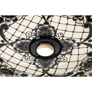 Serena prima -  tall vessel sink with relief patterns