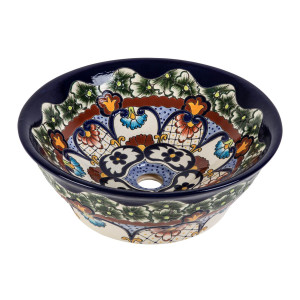 Juanetta prima - Mexican tall sink with crowned design